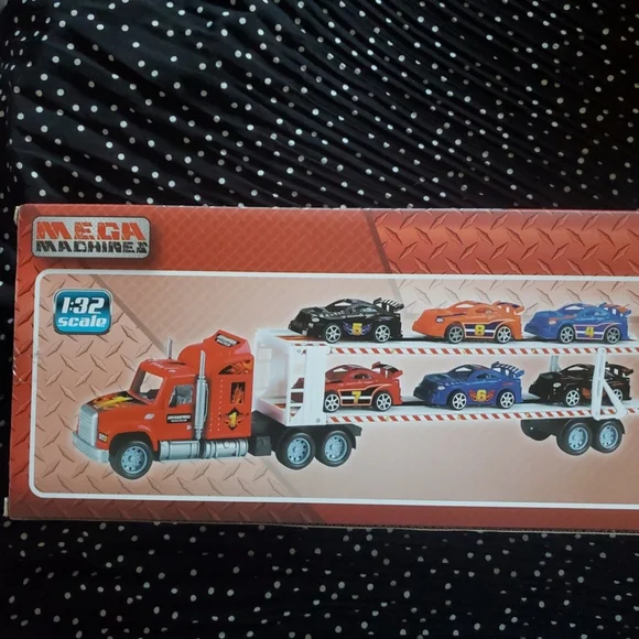 Jumbo Friction Transporter Truck - Red - Picture 8 of 9